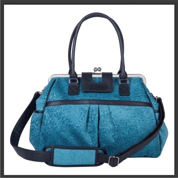 Waverly Baby by Trend Lab - Stetson Lagoon Framed Diaper Bag NWOT - Picture 1 of 16